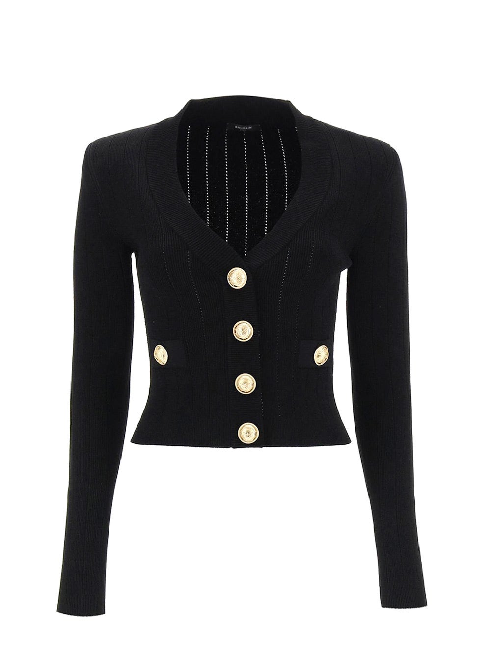 Oluxury Balmain Ribbed Cardigan