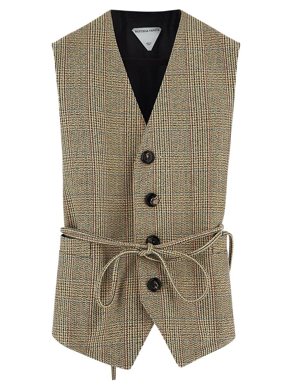 Oluxury Bottega Veneta Check Gilet