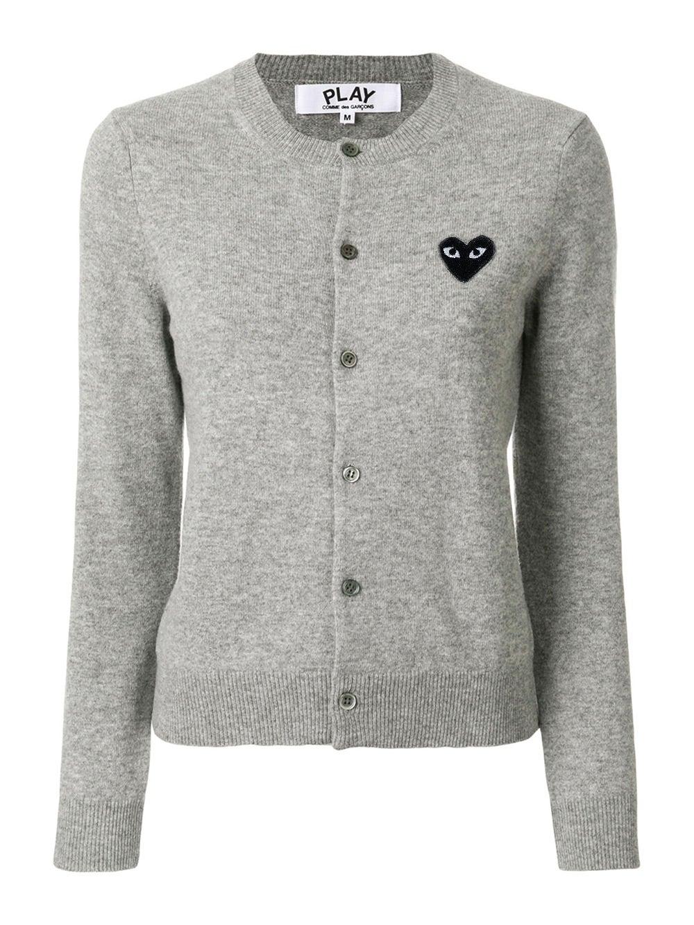 Oluxury Comme Des Garçons Play Heart Cardigan