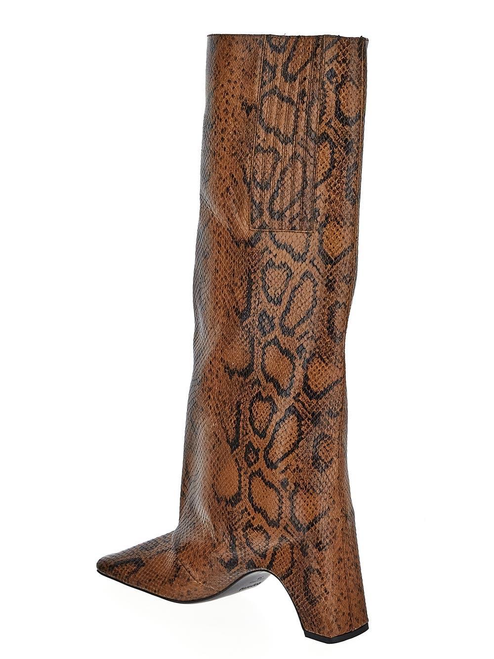 Oluxury Coperni Snake Print Bridge Boot