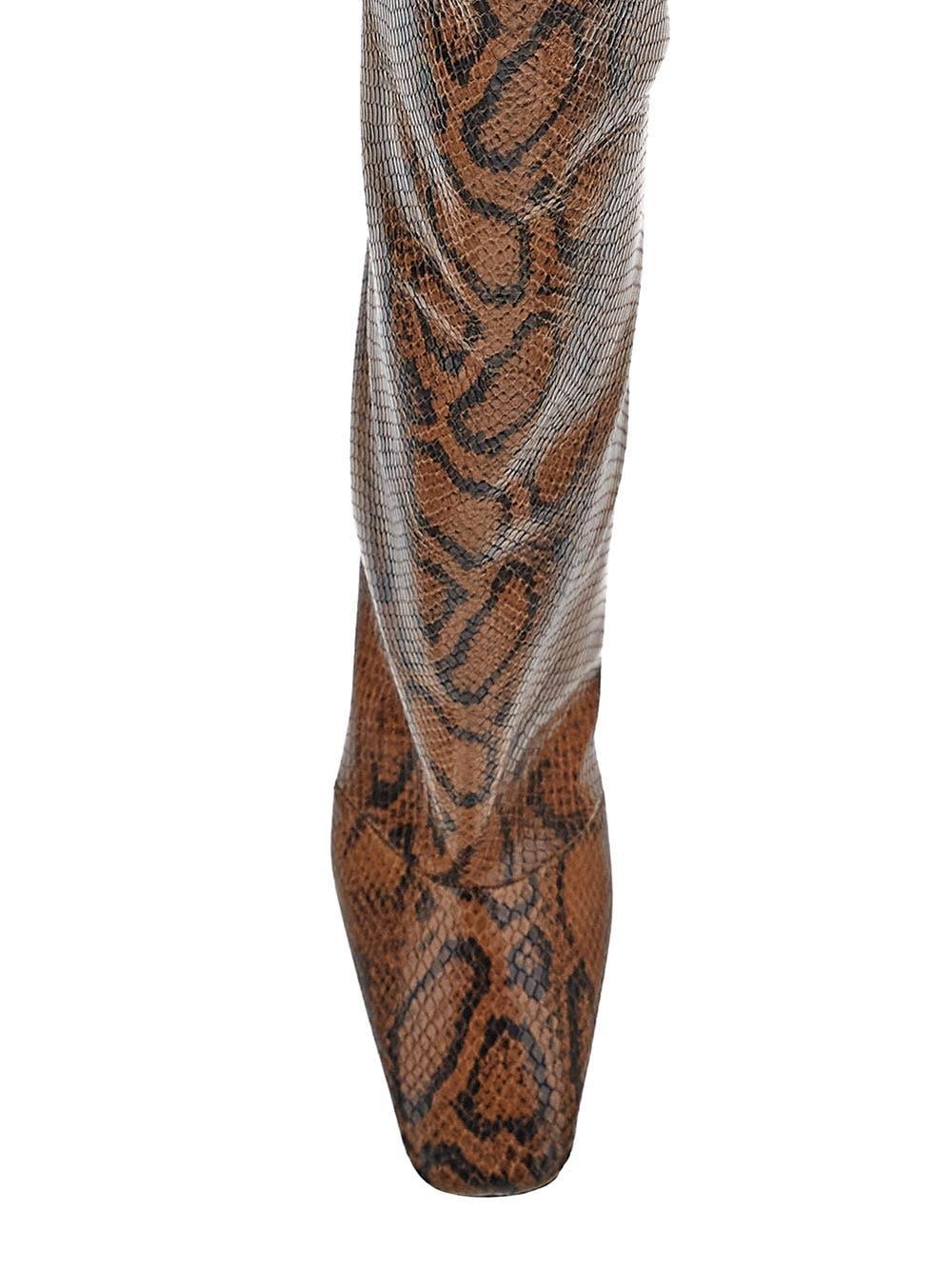 Oluxury Coperni Snake Print Bridge Boot