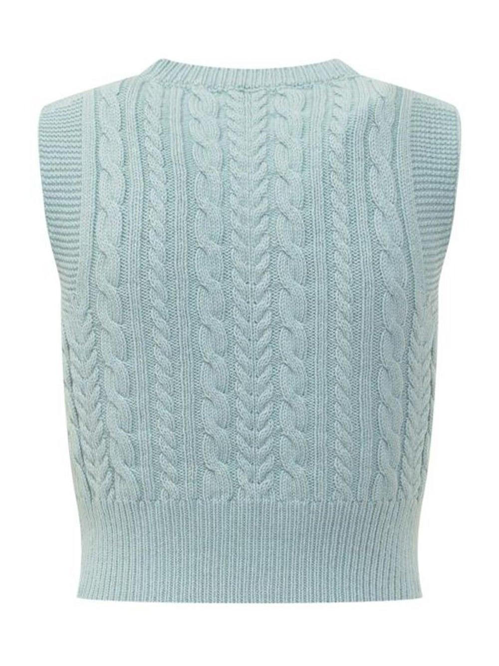 Oluxury Des Phemmes Cropped Knit Vest