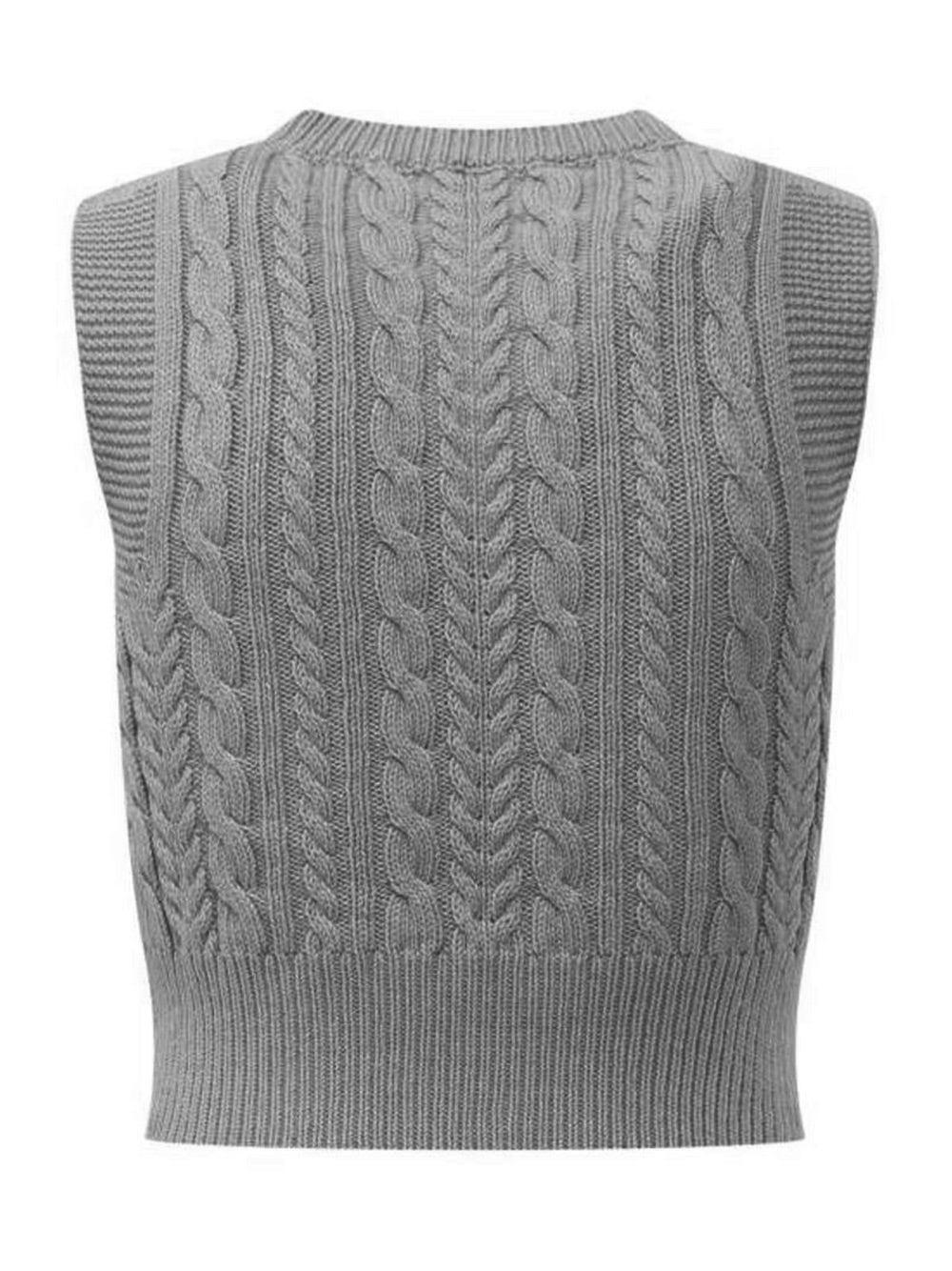 Oluxury Des Phemmes Cropped Knit Vest