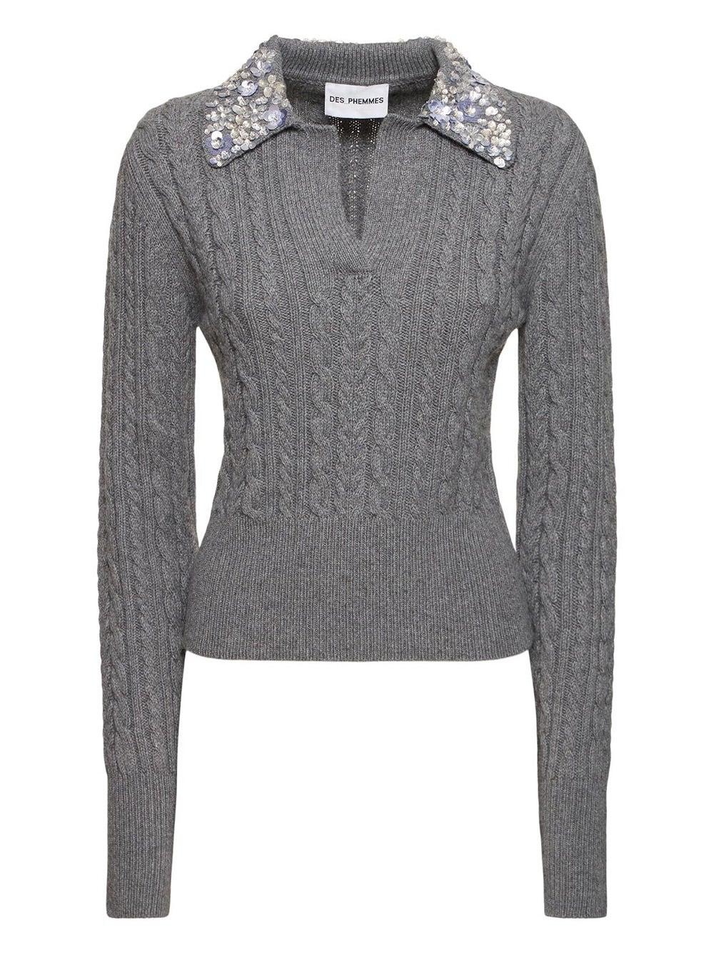 Oluxury Des Phemmes Cropped Knitted Polo