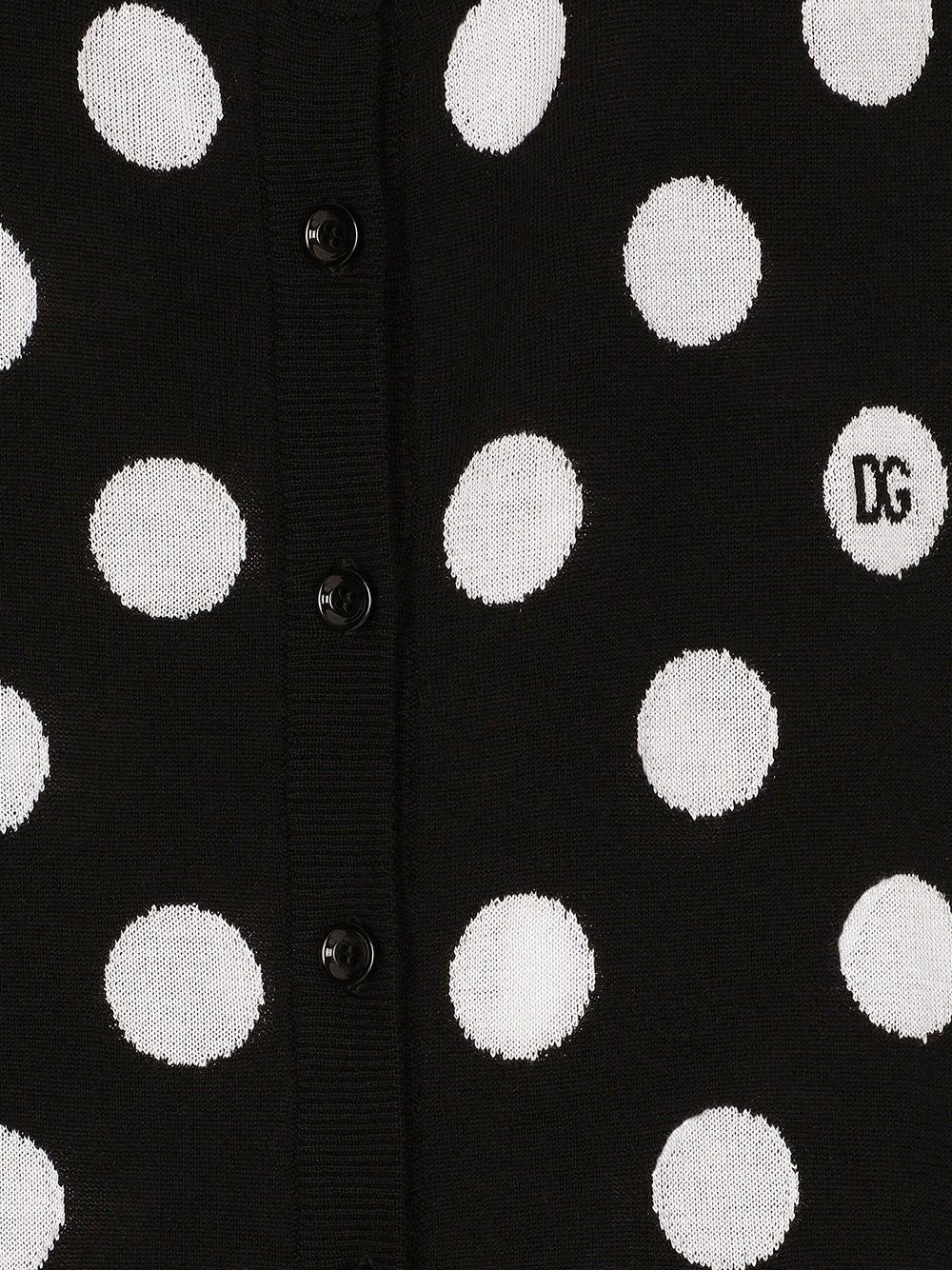 Oluxury Dolce & Gabbana Cardigan Polka-dot