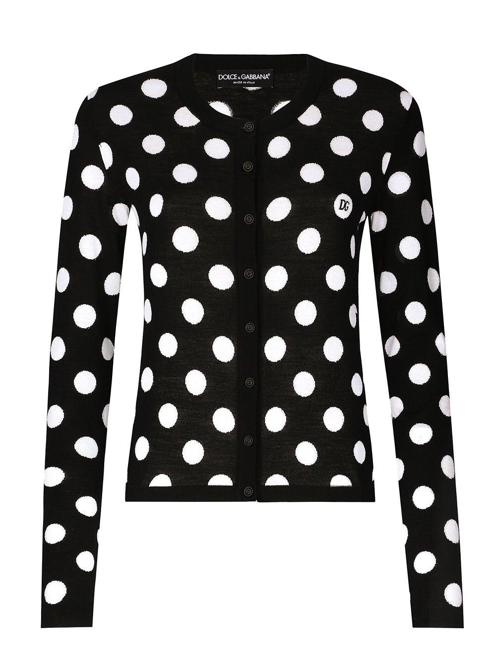 Oluxury Dolce & Gabbana Cardigan Polka-dot