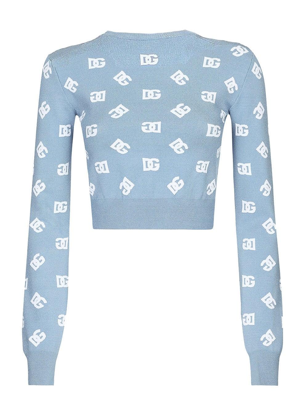 Oluxury Dolce & Gabbana Knitwear Logo Cropped