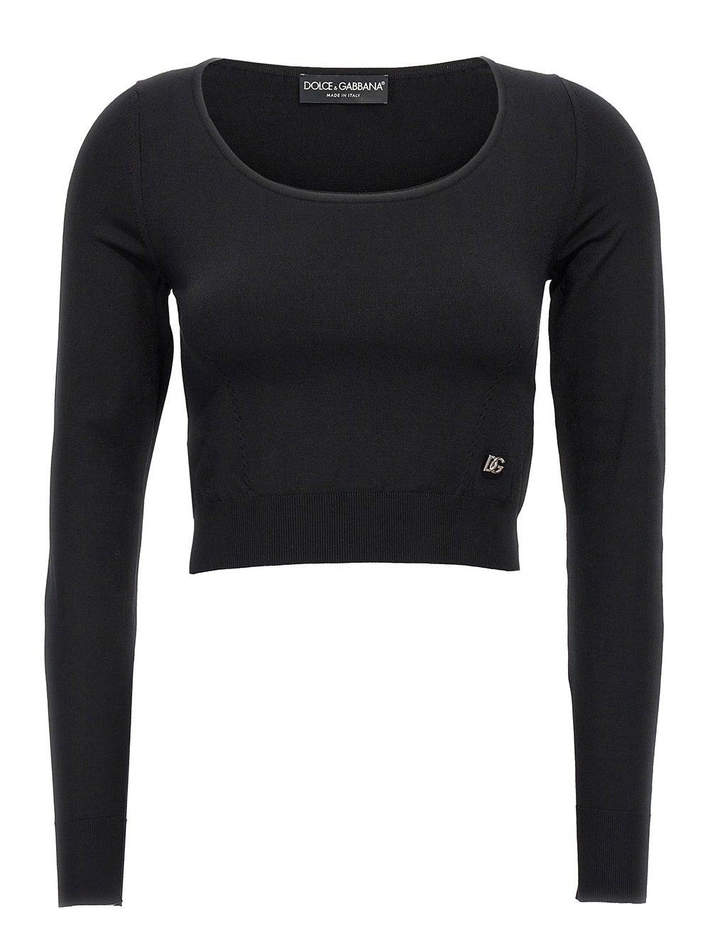 Oluxury Dolce & Gabbana Knitwear Logo cropped