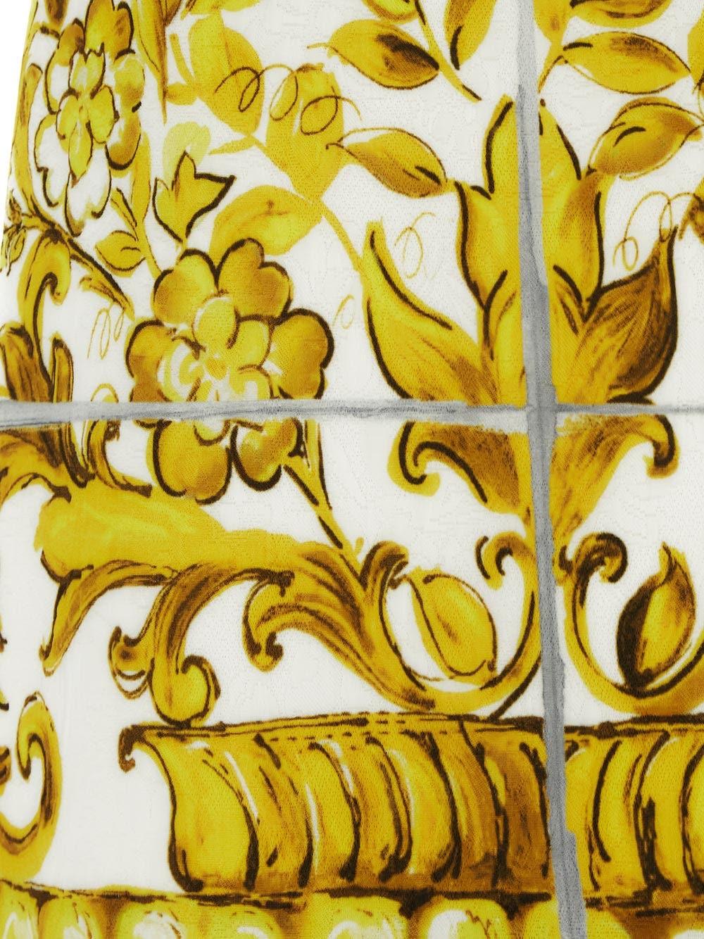 Oluxury Dolce & Gabbana Skirt Maiolica Print