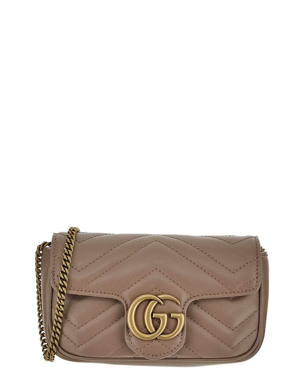 Oluxury Gucci GG Marmont Leather Super Mini Bag