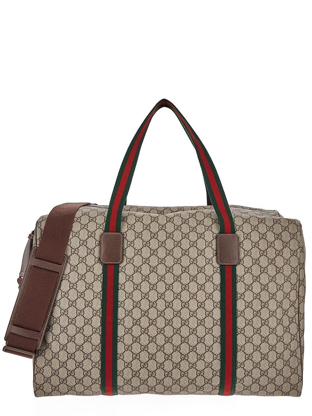 Oluxury Gucci Web Detail Maxi Travel Bag