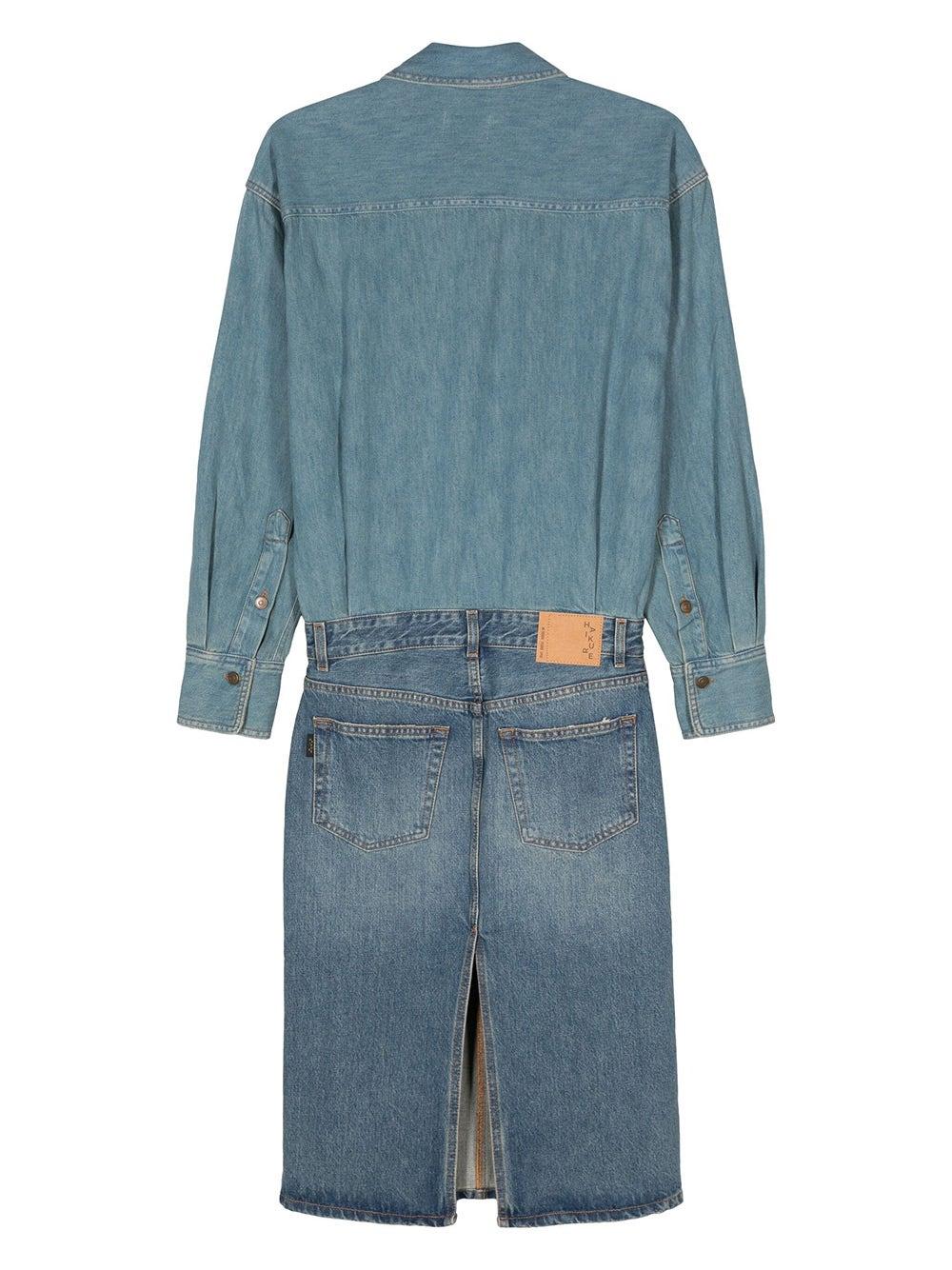 Oluxury Haikure Denim Shirt Dress