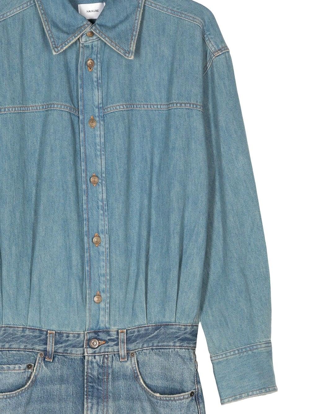 Oluxury Haikure Denim Shirt Dress