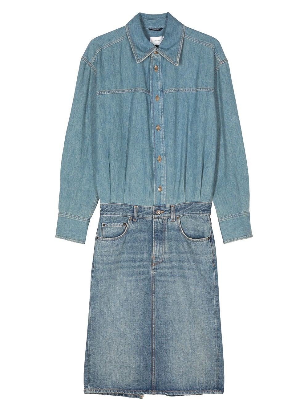 Oluxury Haikure Denim shirt dress
