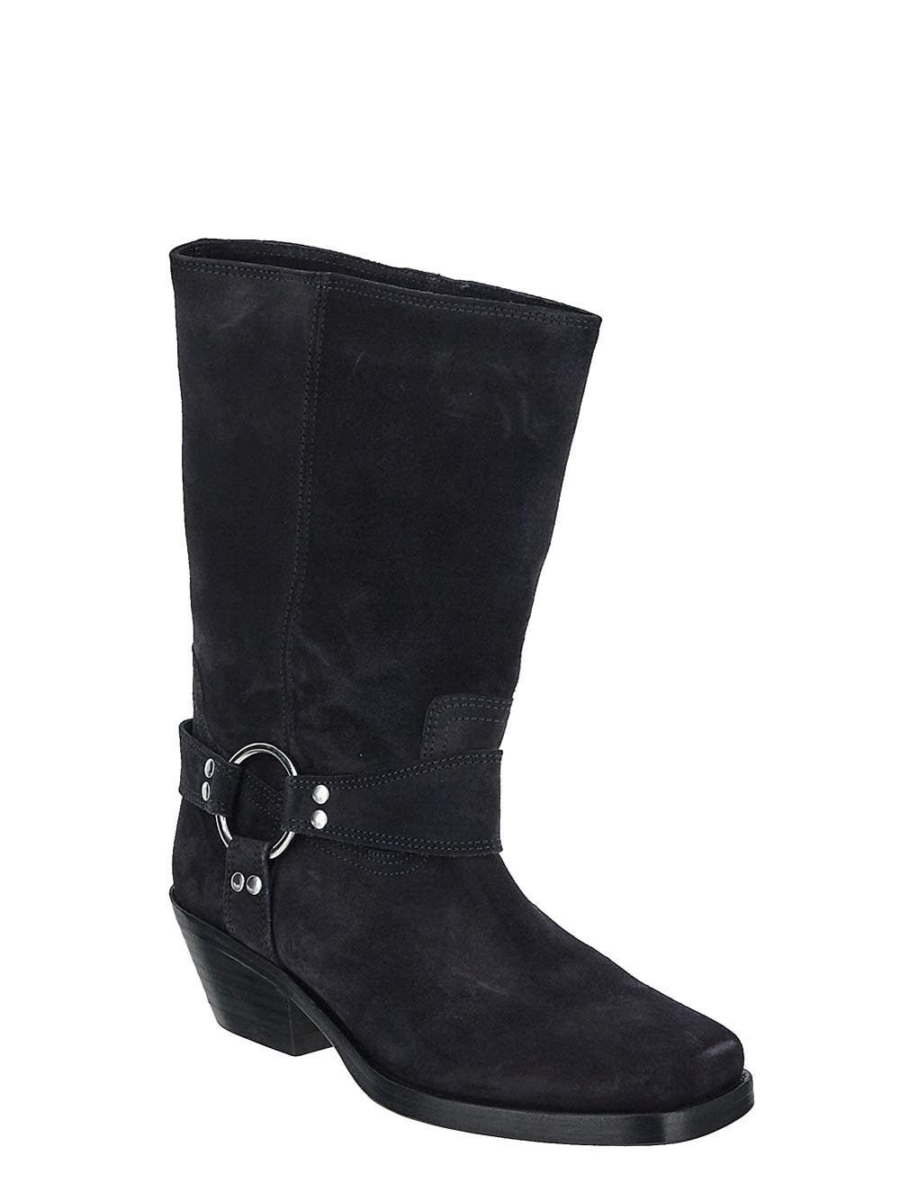 Oluxury Isabel Marant Antya Suede Biker Boo