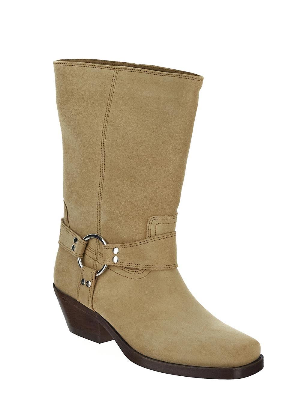 Oluxury Isabel Marant Antya Suede Biker Boo