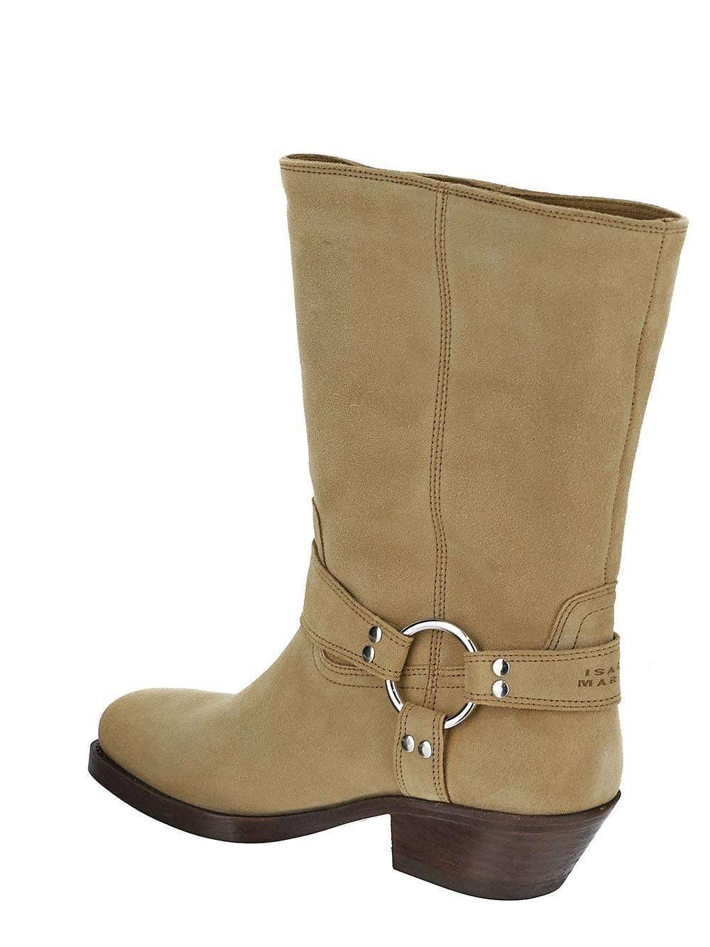Oluxury Isabel Marant Antya Suede Biker Boo