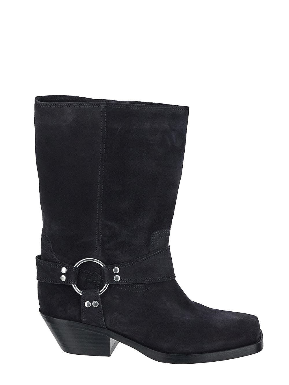 Oluxury Isabel Marant Antya suede Biker boo