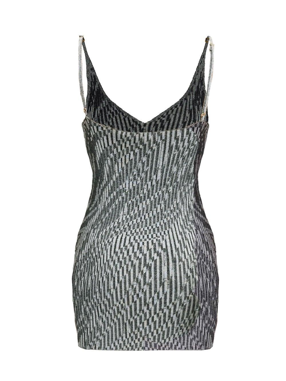 Oluxury Jacquemus La Mini Robe Maille Zebra