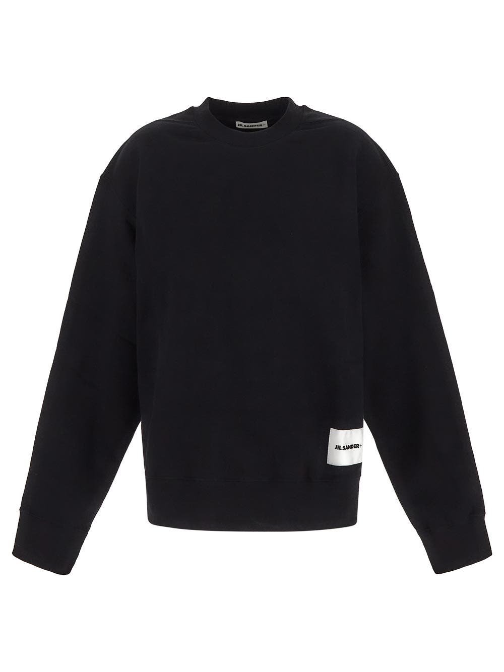 Oluxury Jil Sander Logo patch sweatshirt