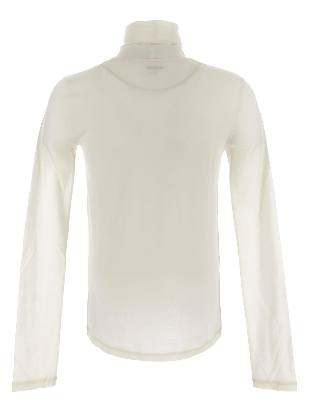 Oluxury Jil Sander Logo Print Turtleneck Sweater