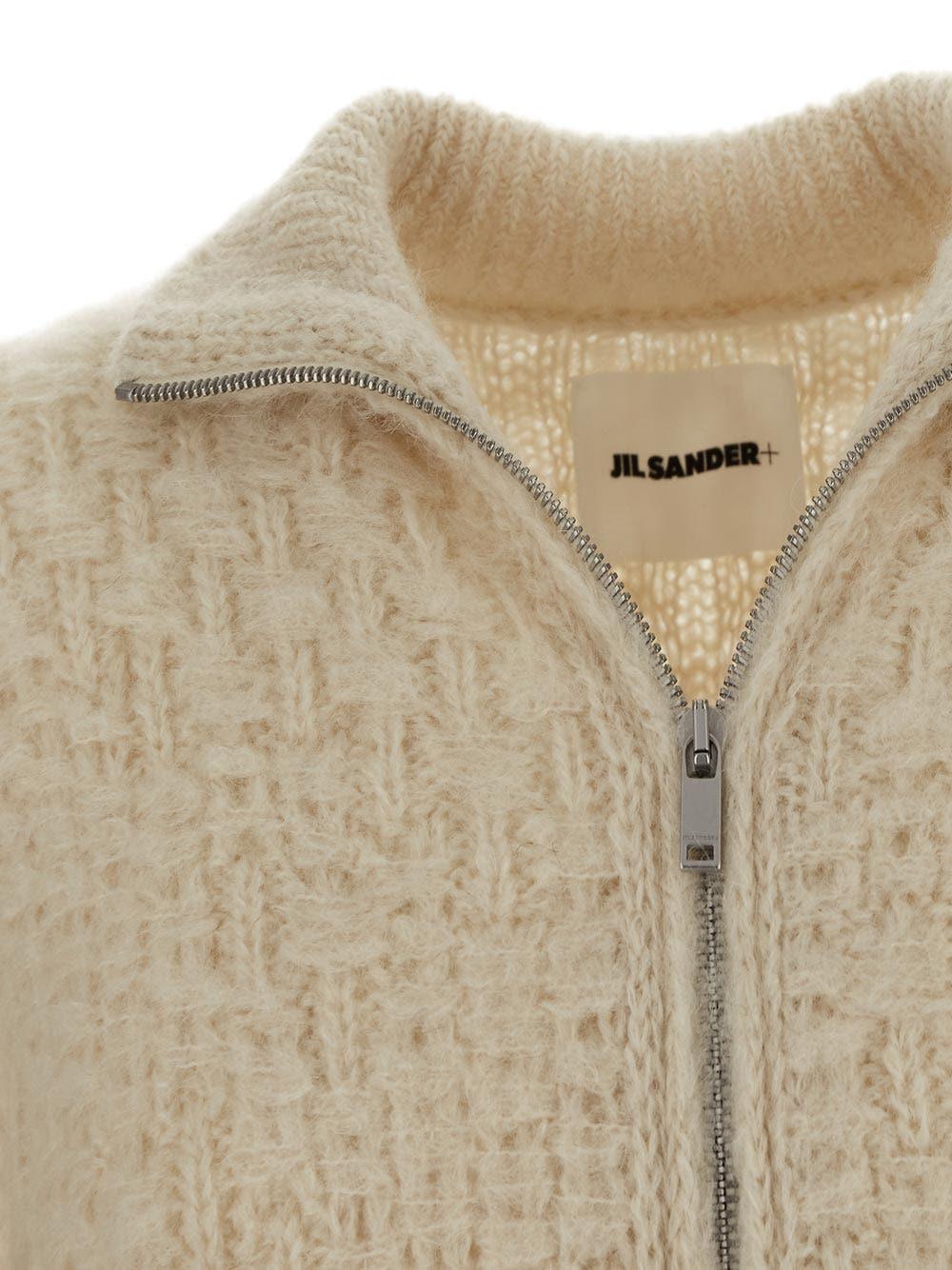 Oluxury Jil Sander Zip Knit