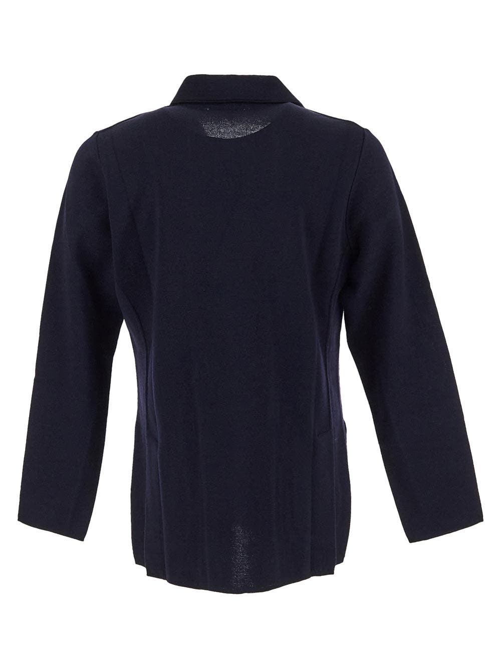 Oluxury Lardini Double-Breasted Knit Jacket