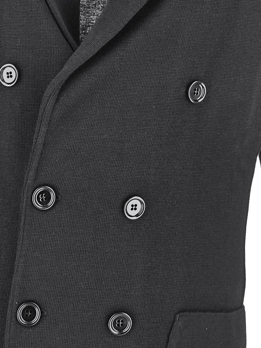 Oluxury Lardini Double-Breasted Knit Jacket