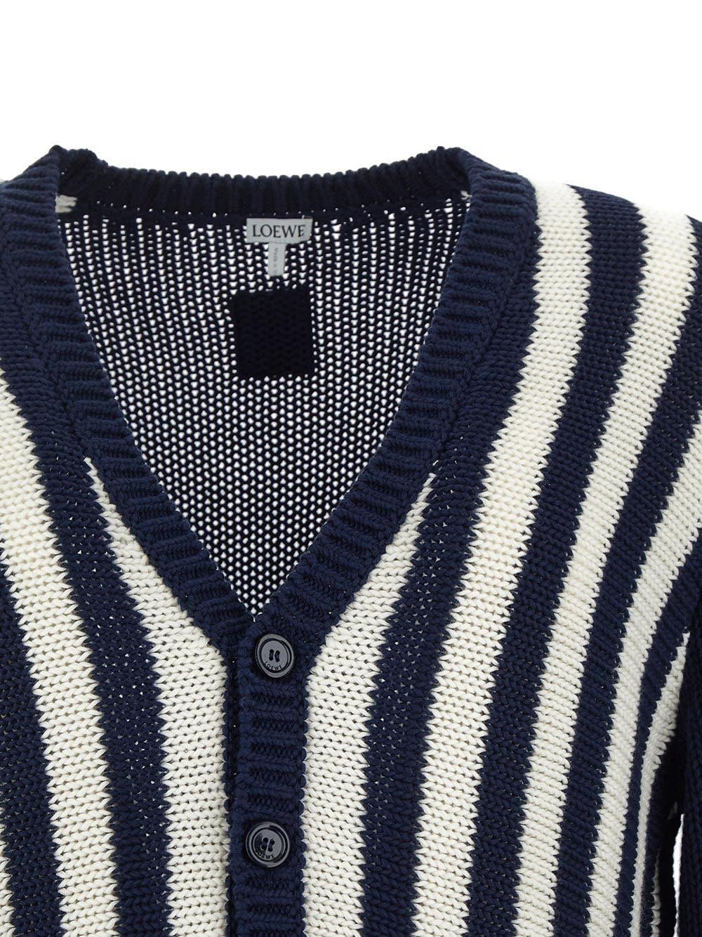 Oluxury Loewe Striped Cardigan