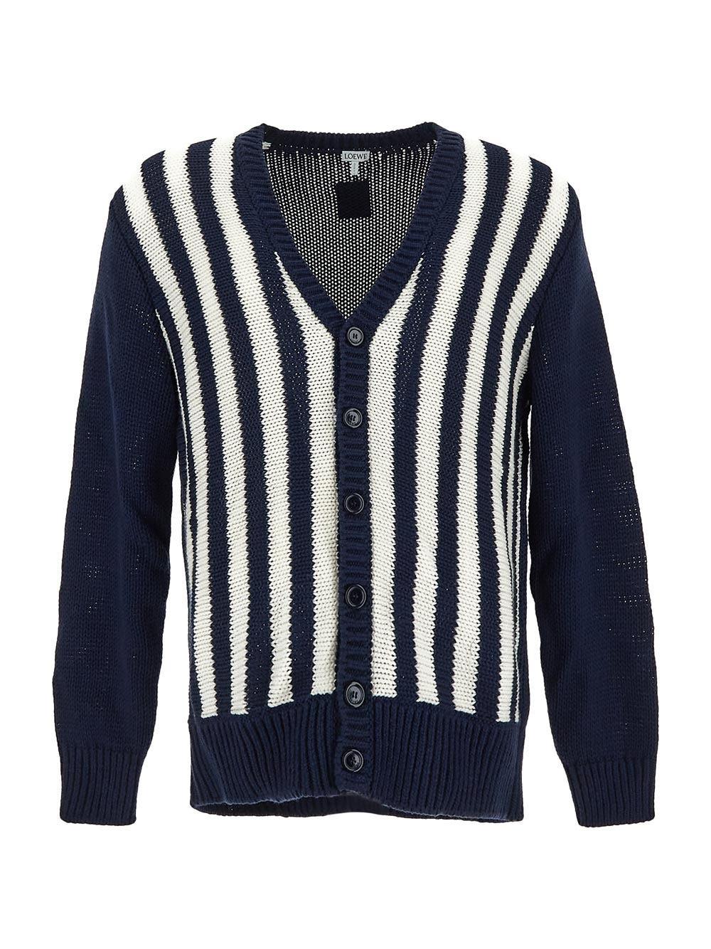Oluxury Loewe Striped Cardigan
