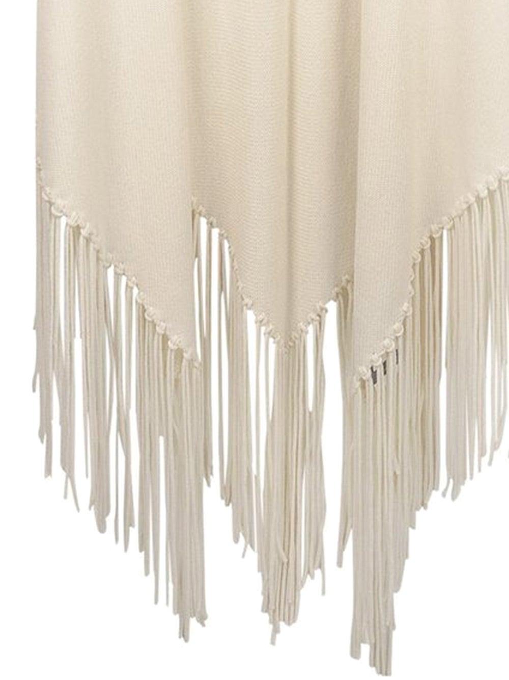 Oluxury Malo Poncho With Fringe