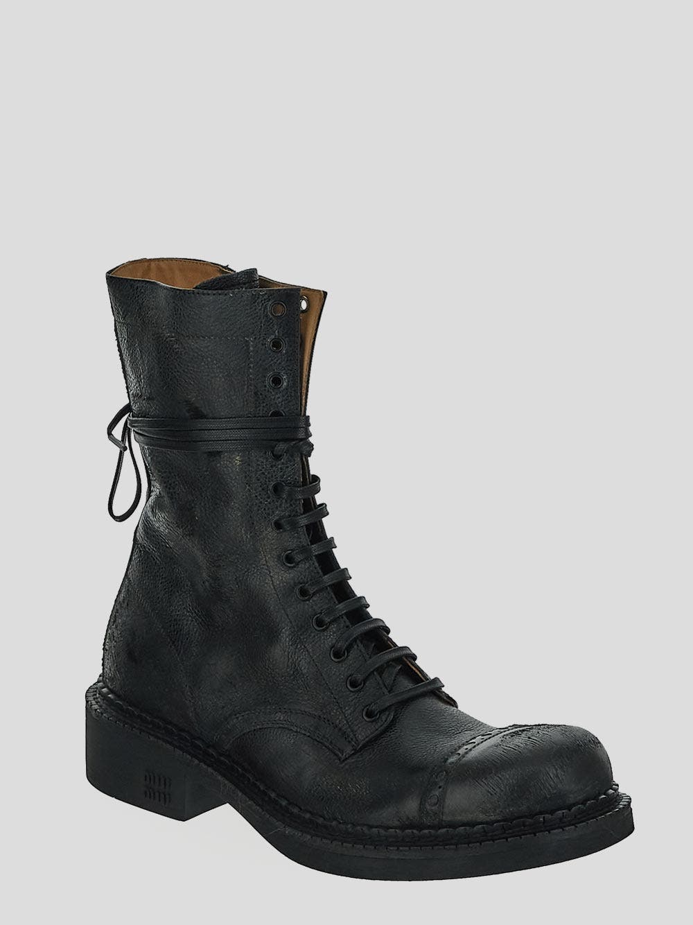 Oluxury Miu Miu Boots Lace-up