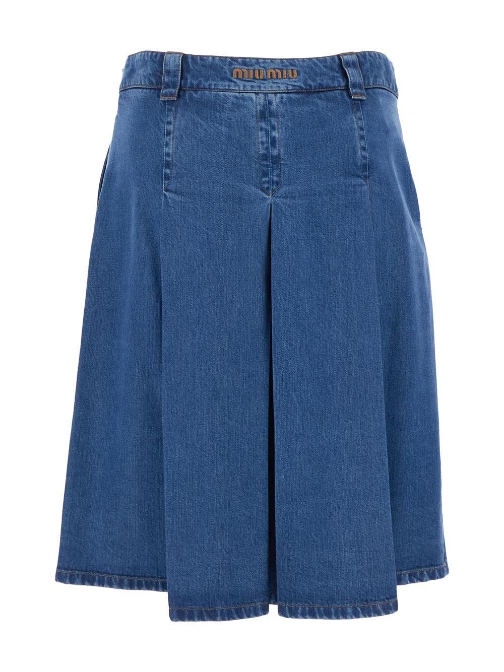Oluxury Miu Miu Denim Skirt