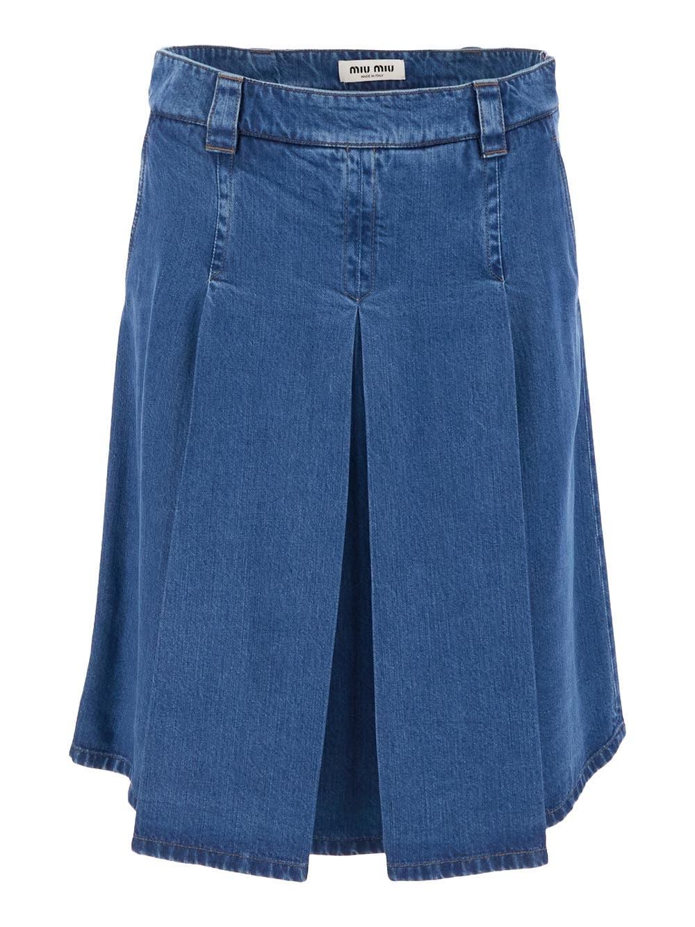 Oluxury Miu Miu Denim Skirt