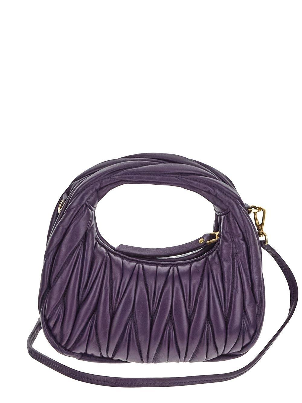 Oluxury Miu Miu Wander Matelassè Mini Hobo Bag