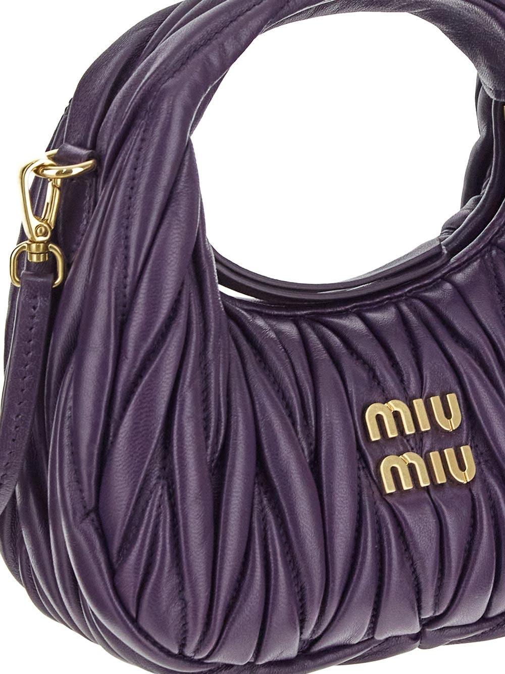 Oluxury Miu Miu Wander Matelassè Mini Hobo Bag
