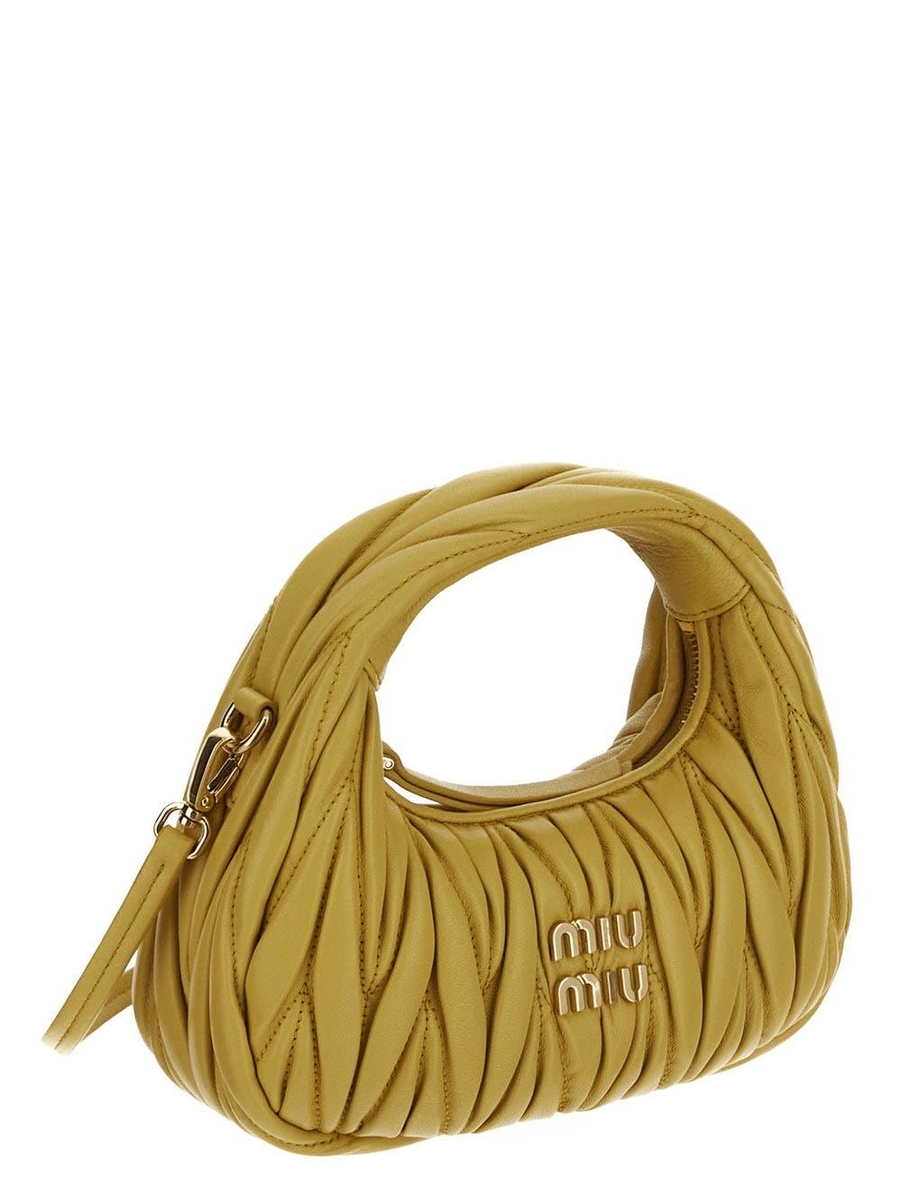 Oluxury Miu Miu Wander Matelassè Mini Hobo Bag