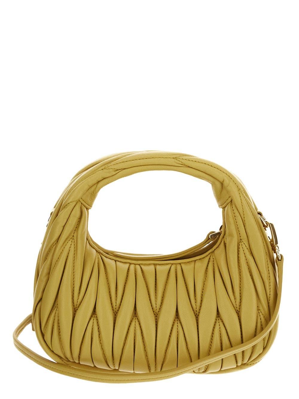 Oluxury Miu Miu Wander Matelassè Mini Hobo Bag