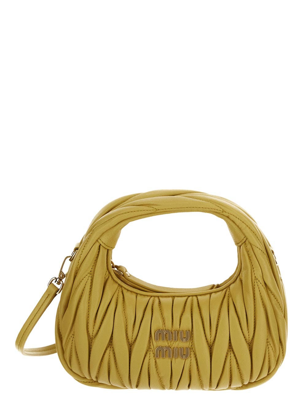 Oluxury Miu Miu Wander Matelassè Mini Hobo Bag