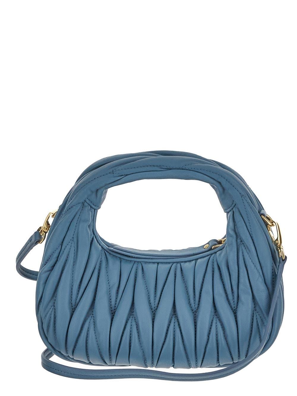 Oluxury Miu Miu Wander Matelassè Mini Hobo Bag
