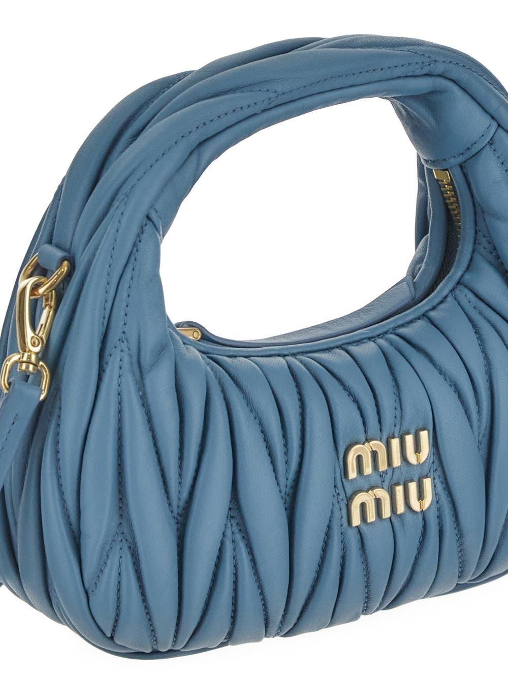 Oluxury Miu Miu Wander Matelassè Mini Hobo Bag