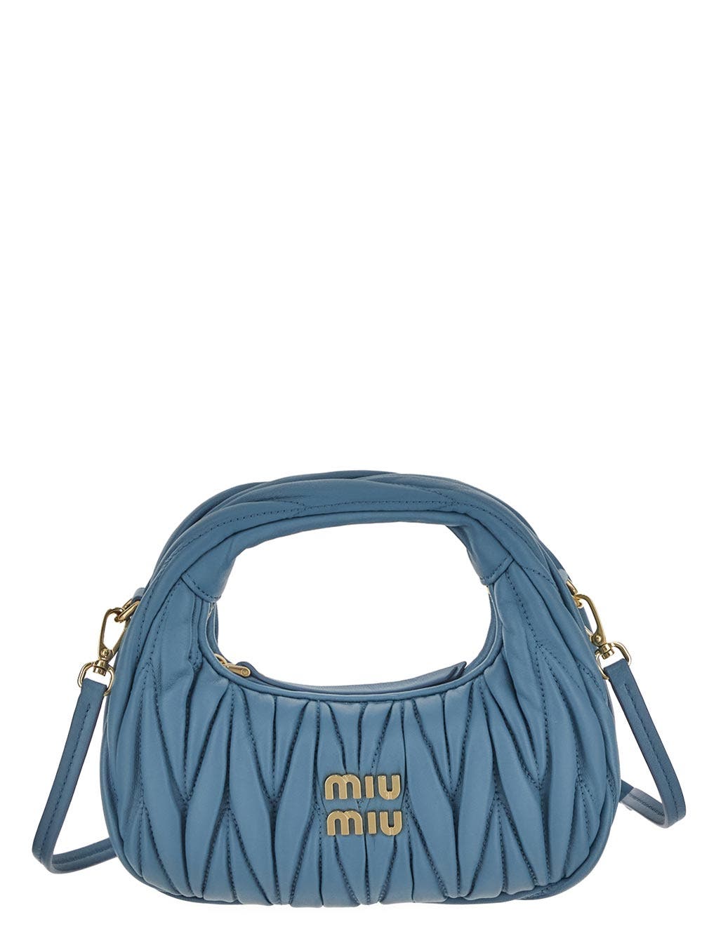 Oluxury Miu Miu Wander Matelassè Mini Hobo Bag