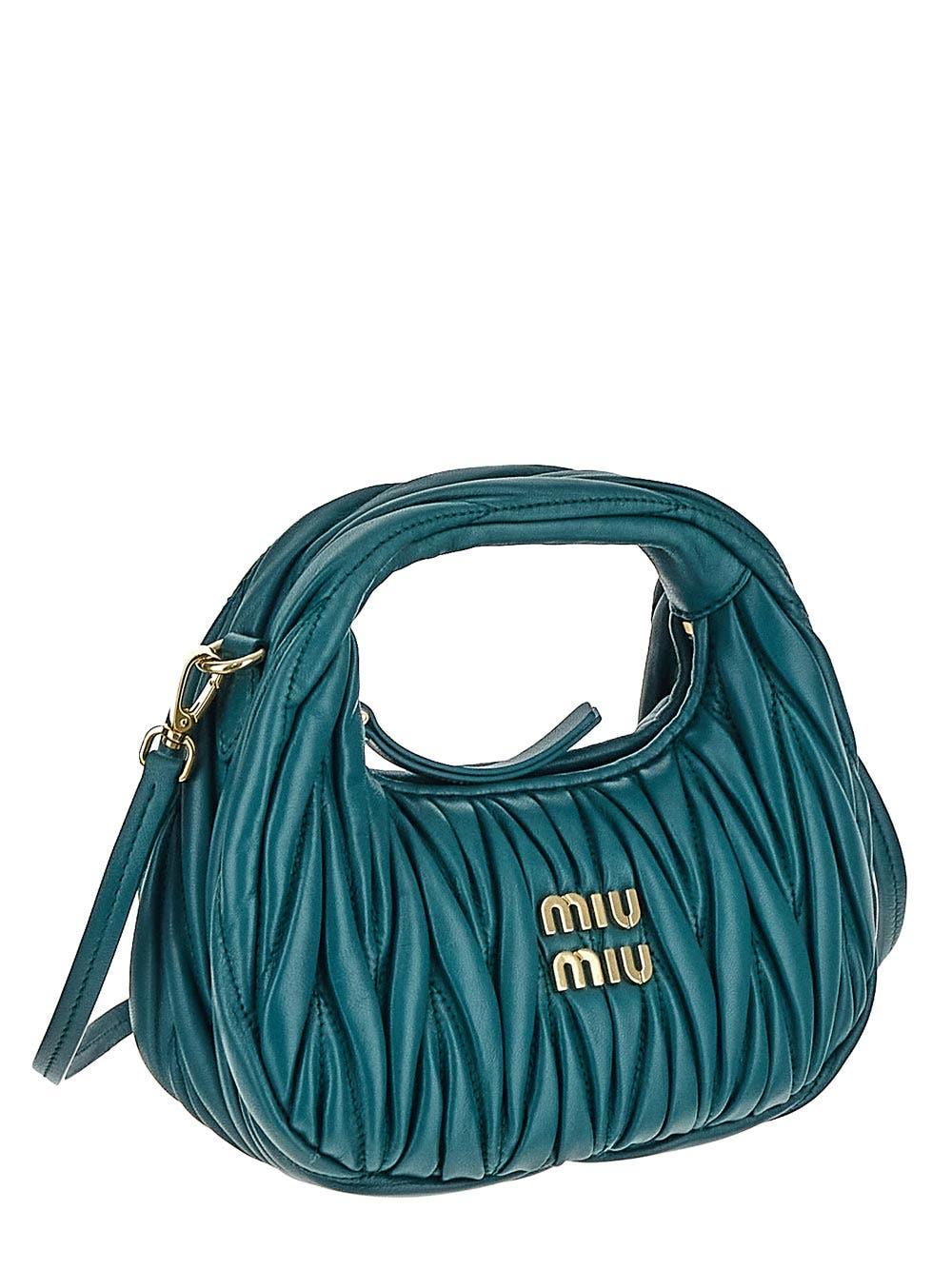 Oluxury Miu Miu Wander Matelassè Mini Hobo Bag