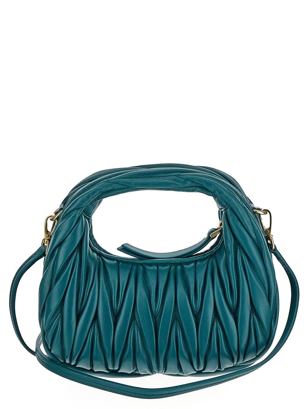 Oluxury Miu Miu Wander Matelassè Mini Hobo Bag