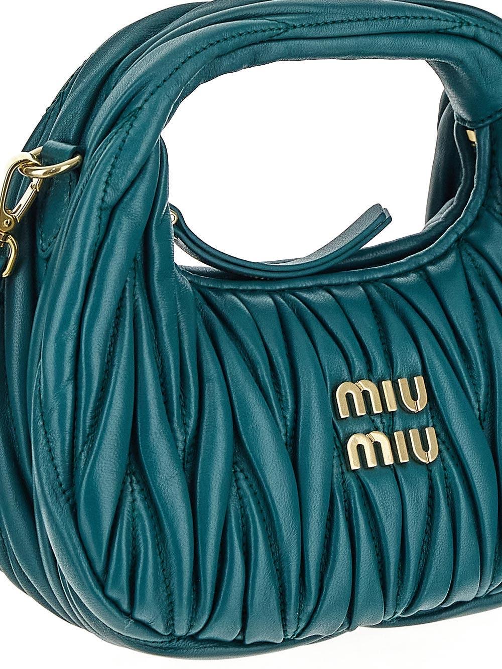 Oluxury Miu Miu Wander Matelassè Mini Hobo Bag