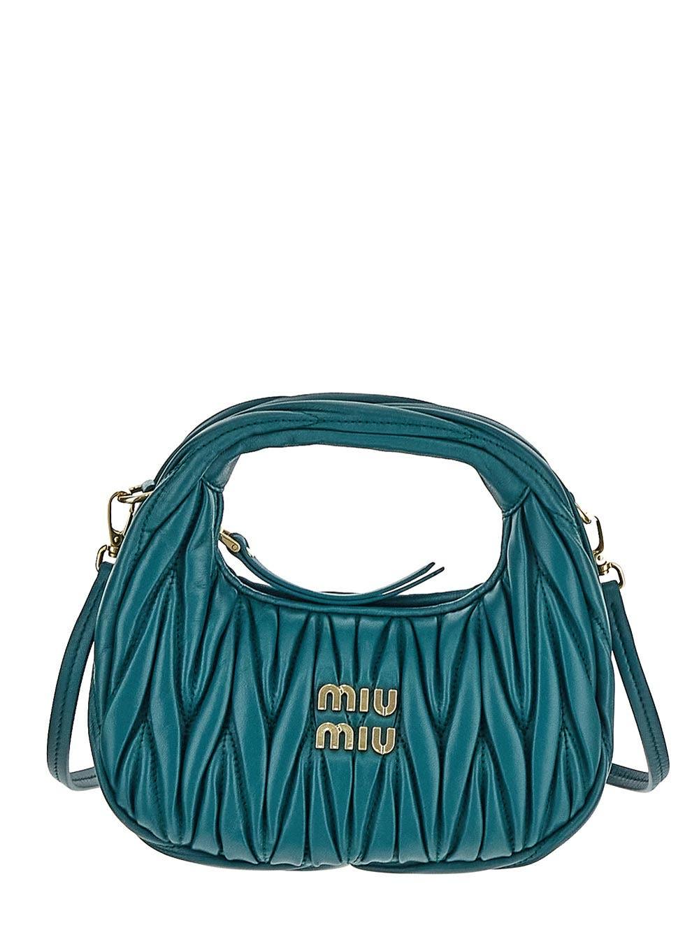 Oluxury Miu Miu Wander Matelassè Mini Hobo Bag