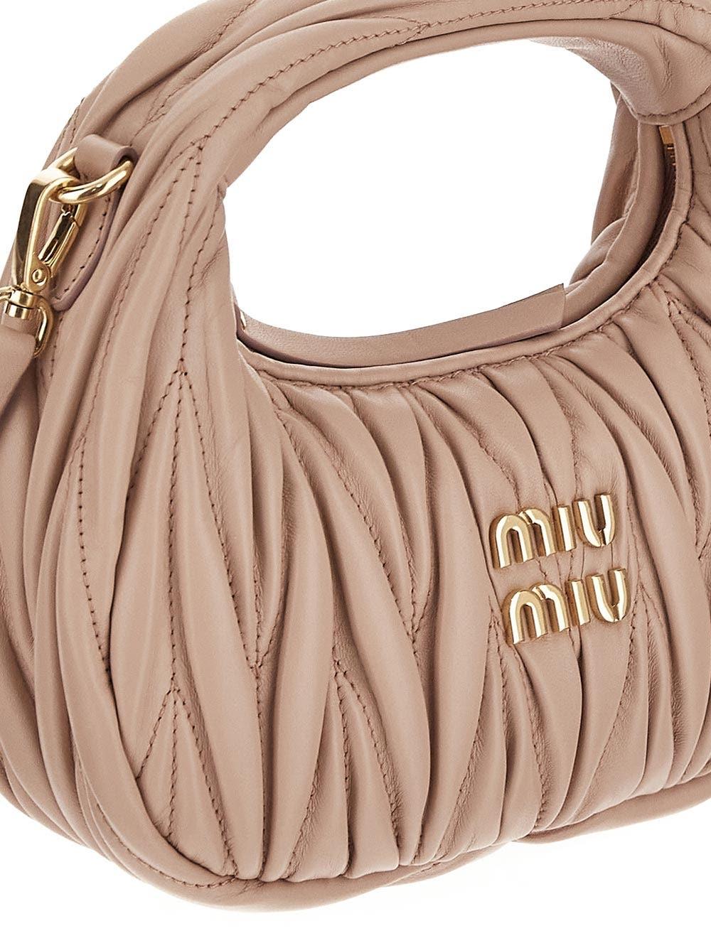 Oluxury Miu Miu Wander Matelassè Mini Hobo Bag