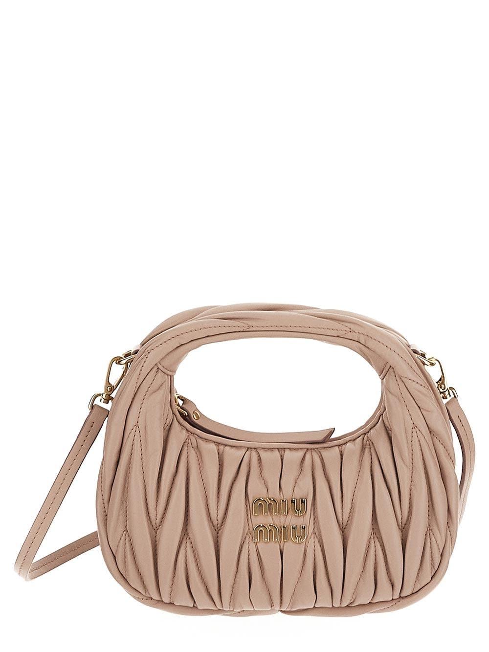 Oluxury Miu Miu Wander Matelassè Mini Hobo Bag