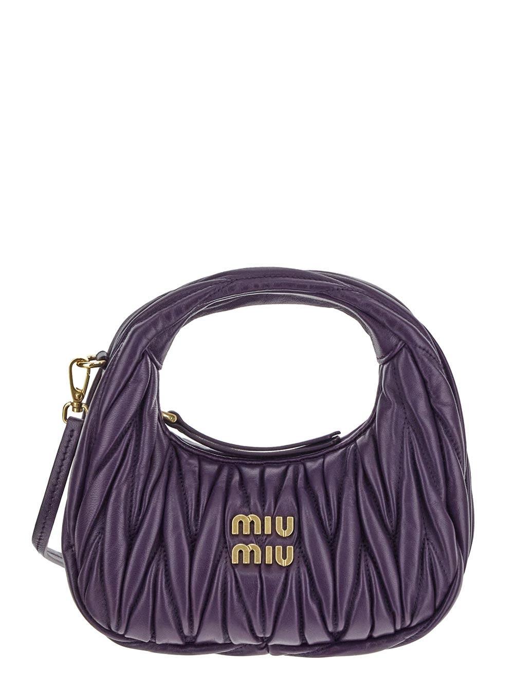 Oluxury Miu Miu Wander Matelassè Mini Hobo Bag