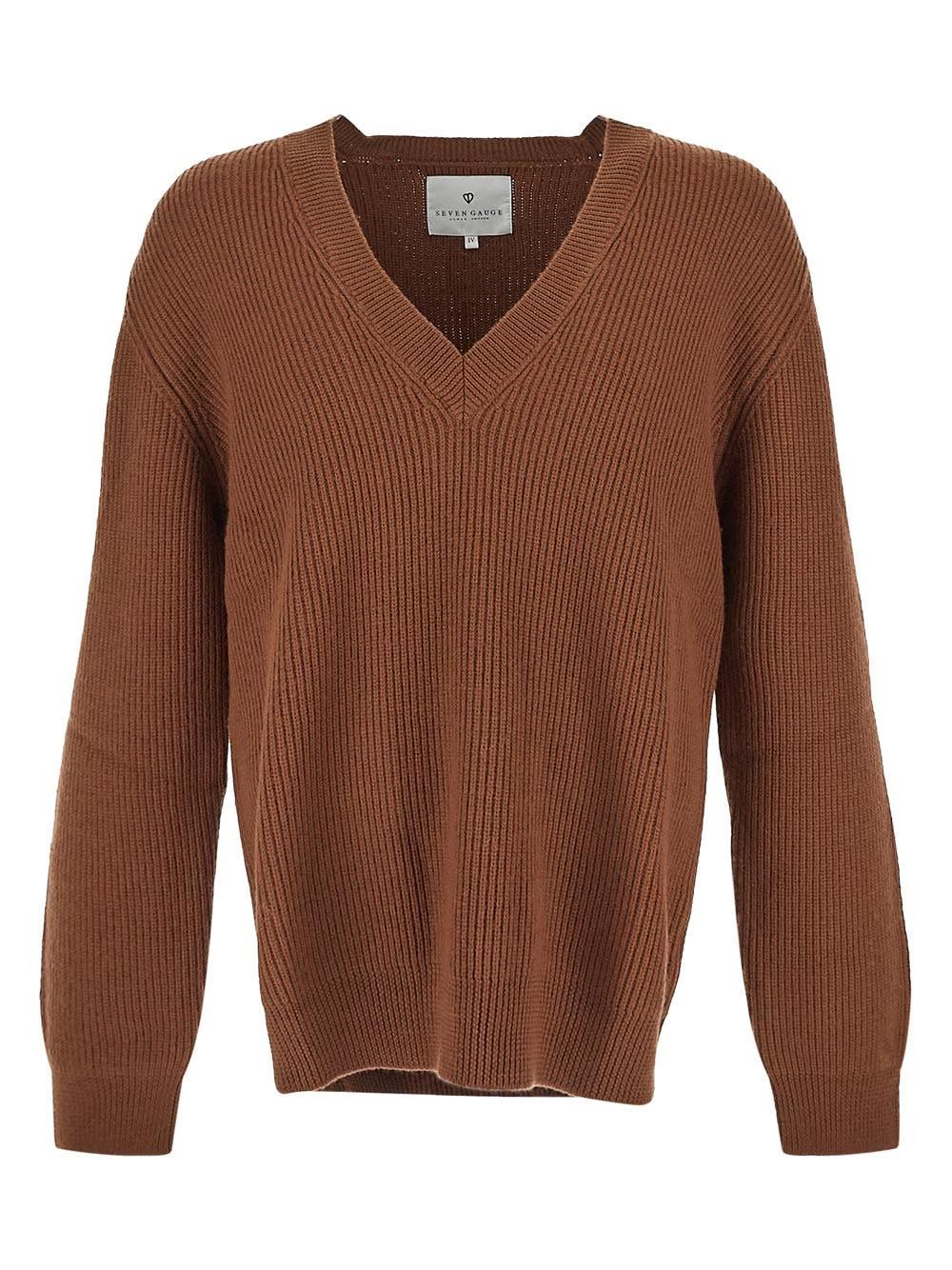 Oluxury Seven Gauge Knitwear neck-v